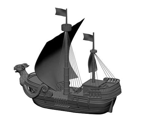 海贼王海盗船前进·梅利号3D建模作品