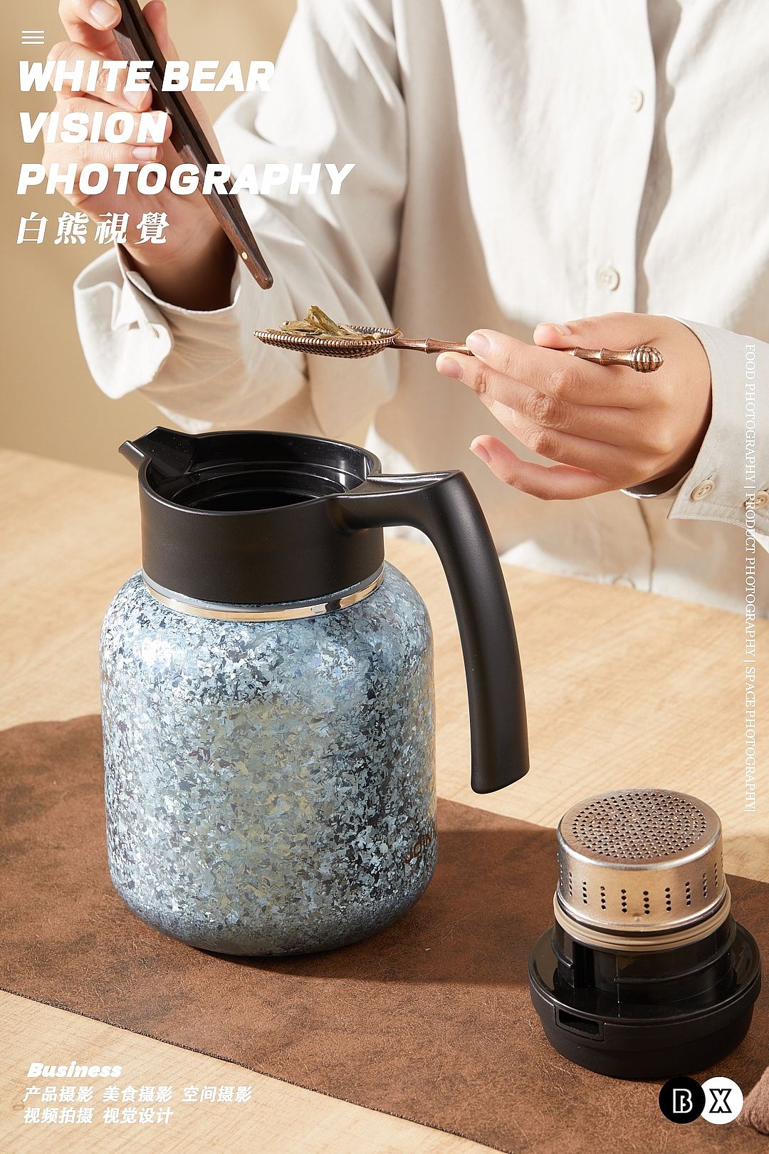 电商美食摄影｜「庄信」钛材质保温壶拍摄（图ZNDA2MDY3Mzg4） - 产品摄影 - 站酷设计师白熊西安美食拍摄原创素材 - 站酷ZCOOL