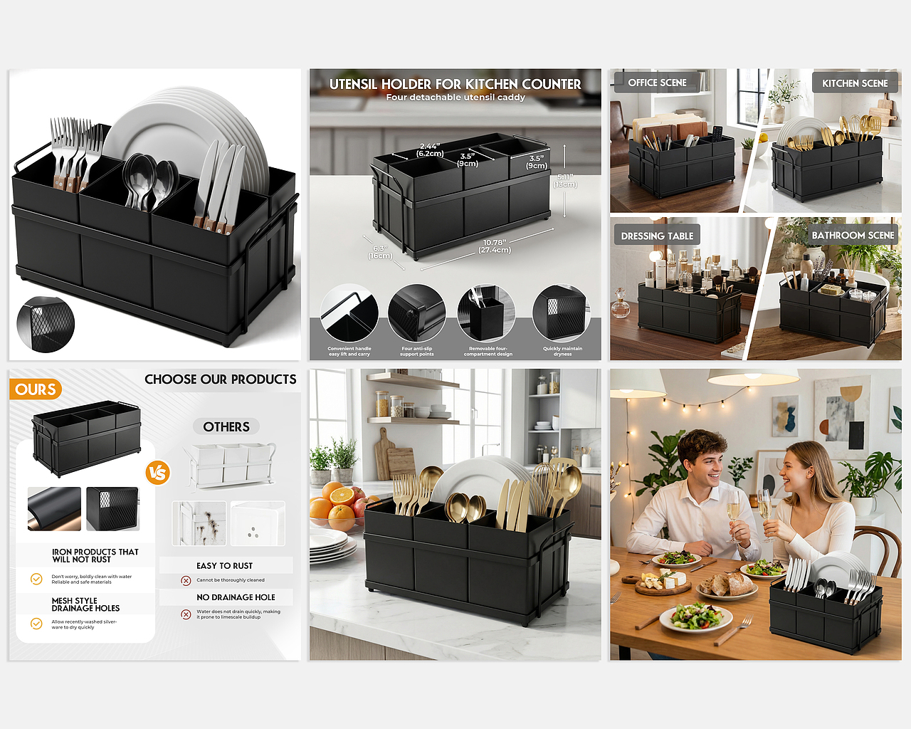 亚马逊主图-铁艺餐具盒（图ZNDA2MDY4MDQ4） - 电商 - 站酷设计师oceanmia原创素材 - 站酷ZCOOL