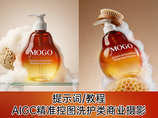 提示词/教程，AIGC精准控图洗护类商业摄影
