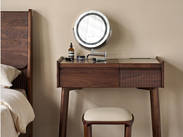 家具摄影｜胡桃木梳妆台电商视觉｜产品摄影