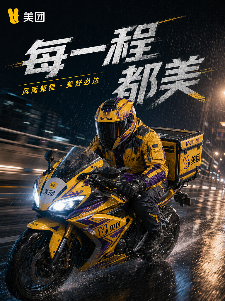 每一程，都美--美团骑手机能装备系列设计（图ZNDA2MTA2MDQ0） - AI作品 - 站酷设计师鱼否_Morga原创素材 - 站酷ZCOOL