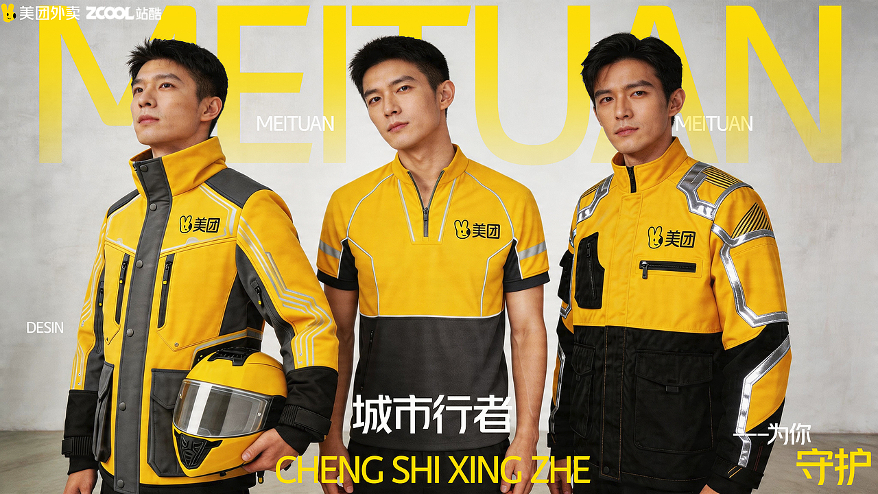 未来已来 l 城市行者 美团黄衣服骑士为你守护（图ZNDA2MTA2OTQ4） - AI作品 - 站酷设计师Hao想趣玩原创素材 - 站酷ZCOOL