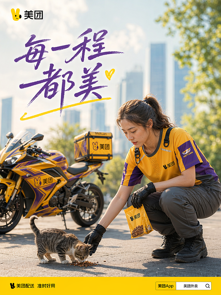 每一程，都美--美团骑手机能装备系列设计（图ZNDA2MTA2MTE2） - AI作品 - 站酷设计师鱼否_Morga原创素材 - 站酷ZCOOL