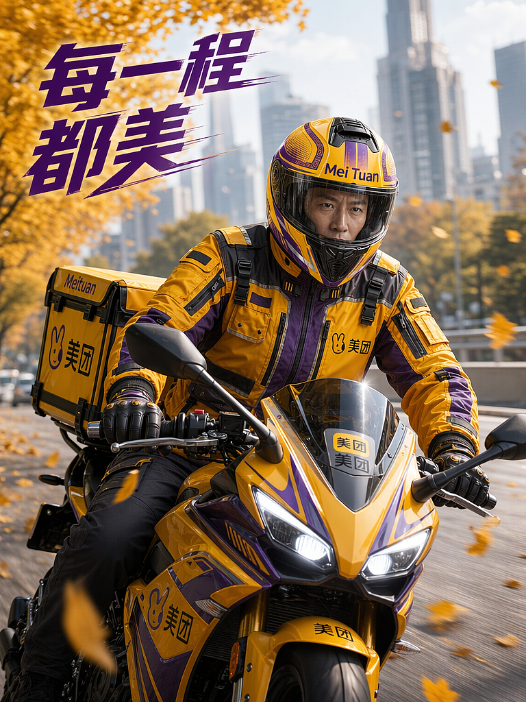 每一程，都美--美团骑手机能装备系列设计（图ZNDA2MTA2MTI0） - AI作品 - 站酷设计师鱼否_Morga原创素材 - 站酷ZCOOL