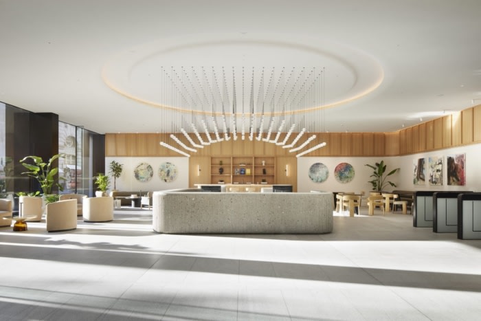 办公楼装修：接待台配快速闸门 植物环绕休息区供共享办公（图ZMTU1NjcxODg=） - 资讯 - 站酷设计师凯悦办公装修原创素材 - 站酷ZCOOL