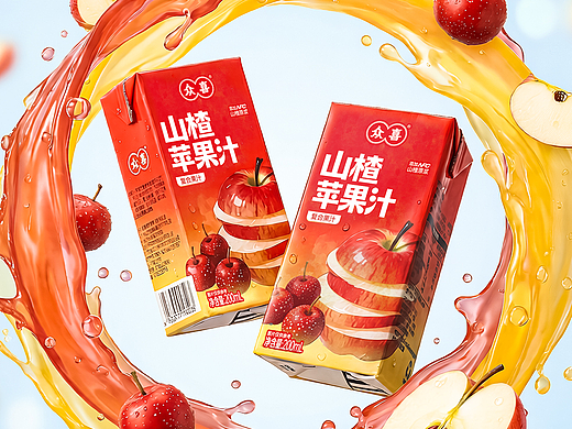 众喜饮品《山楂苹果汁》 详情页设计