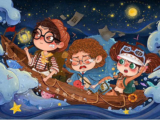 原创儿童插画绘本《小小的大勇气》