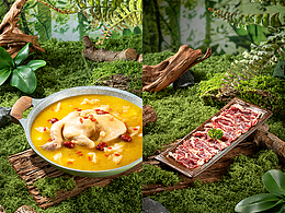 火鍋鍋底和菜品 | 山野美食攝影