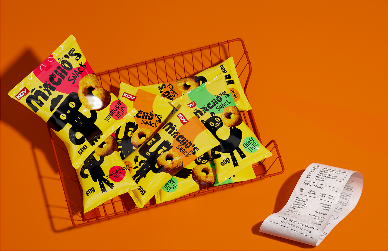 KDV |MACHO'S SNACK圈圈零食食品包装设计（图ZNDA2MTM2MDYw） - 包装 - 站酷设计师上海米克包装设计原创素材 - 站酷ZCOOL