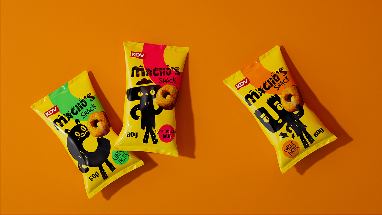 KDV |MACHO'S SNACK圈圈零食食品包装设计（图ZNDA2MTM2MDY4） - 包装 - 站酷设计师上海米克包装设计原创素材 - 站酷ZCOOL