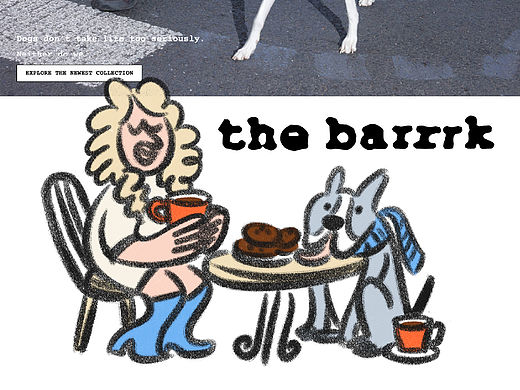 给美国宠物品牌 the barrrk 的网站插画