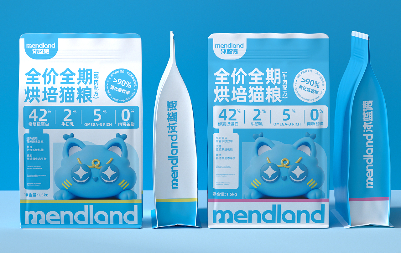 沐蓝德-宠物猫粮品牌设计（图ZNDA2MTQ4NzYw） - 品牌 - 站酷设计师鲨鱼跳进川原创素材 - 站酷ZCOOL