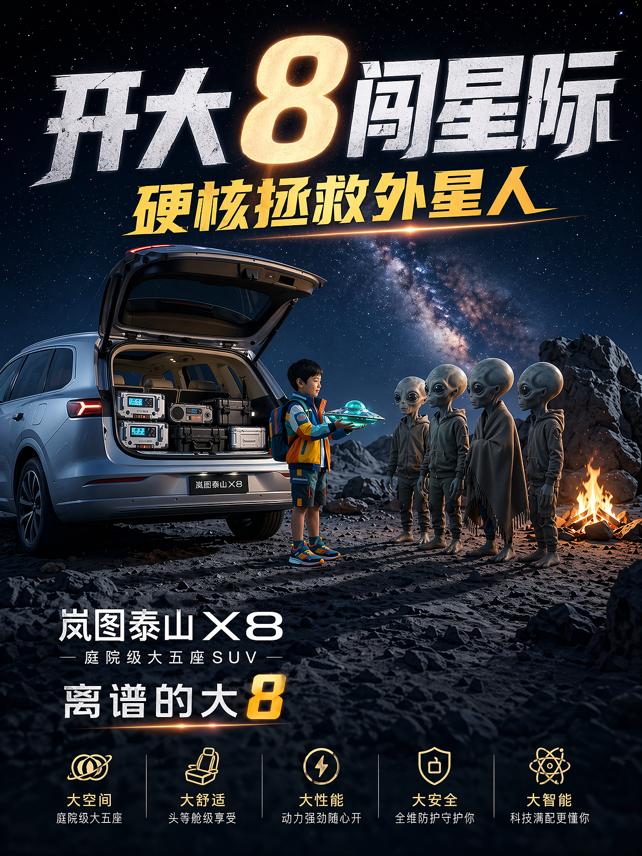 开大 8 闯星际，硬核拯救外星人（图ZNDA2MTUxNTky） - AI作品 - 站酷设计师智绘马良原创素材 - 站酷ZCOOL