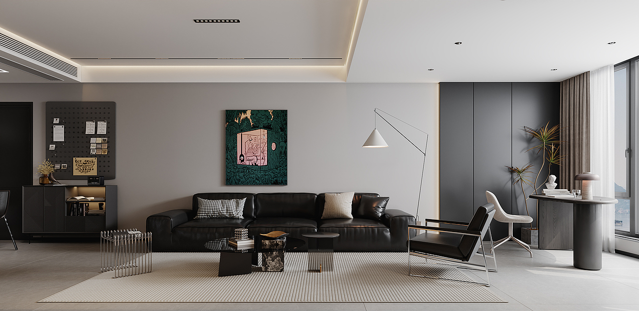 现代客餐厅效果图表现（图ZNDA2MTUyNDA0） - 家装设计 - 站酷设计师王彤ing原创素材 - 站酷ZCOOL