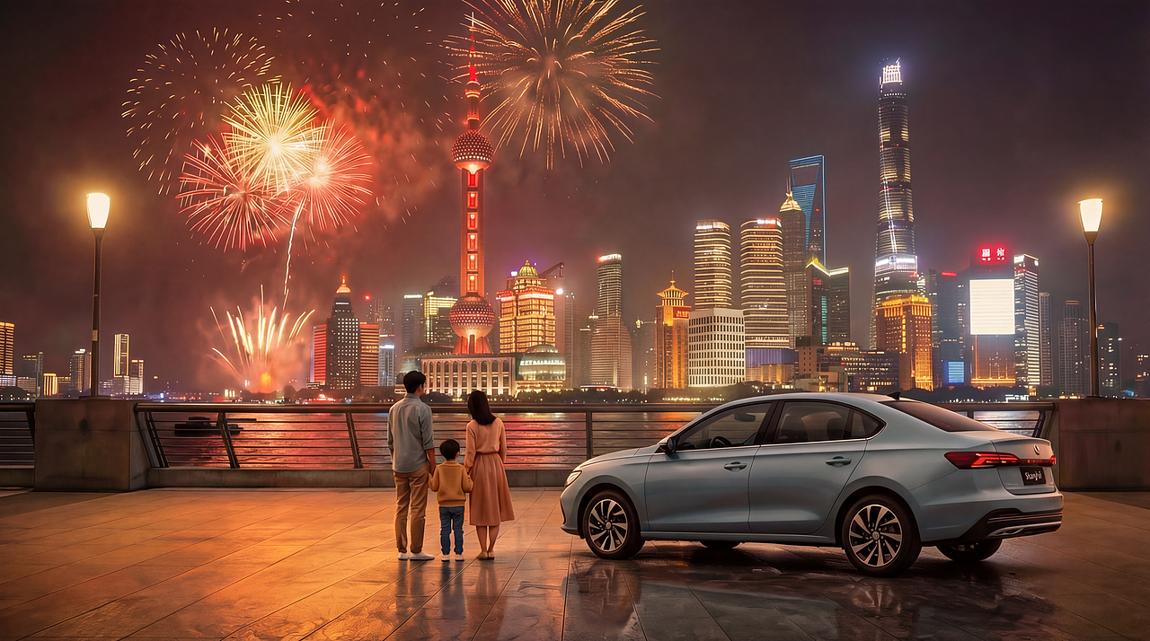 驰骋申城赴烟火，速腾 S 焕新启新章🚗（图ZNDA2MTU0ODQ4） - AI作品 - 站酷设计师LinYi李原创素材 - 站酷ZCOOL