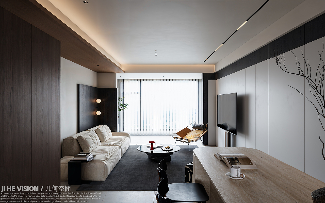 几何空间视觉表现 | 碧桂园枫璟蓝庭现代客餐厅（图ZNDA2MTU2NTA0） - 家装设计 - 站酷设计师几何空间彡原创素材 - 站酷ZCOOL