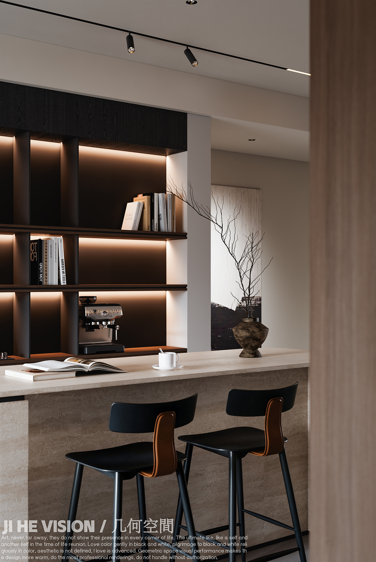 几何空间视觉表现 | 碧桂园枫璟蓝庭现代客餐厅（图ZNDA2MTU2NTQw） - 家装设计 - 站酷设计师几何空间彡原创素材 - 站酷ZCOOL