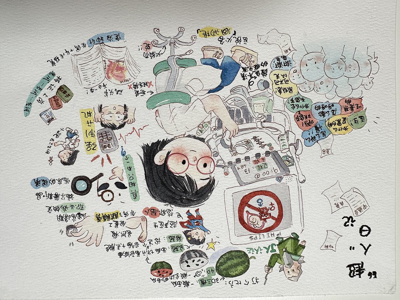 【手帐】爱画画的小医生（图ZNDA2MTU3OTEy） - 儿童插画 - 站酷设计师书画亮晶晶原创素材 - 站酷ZCOOL