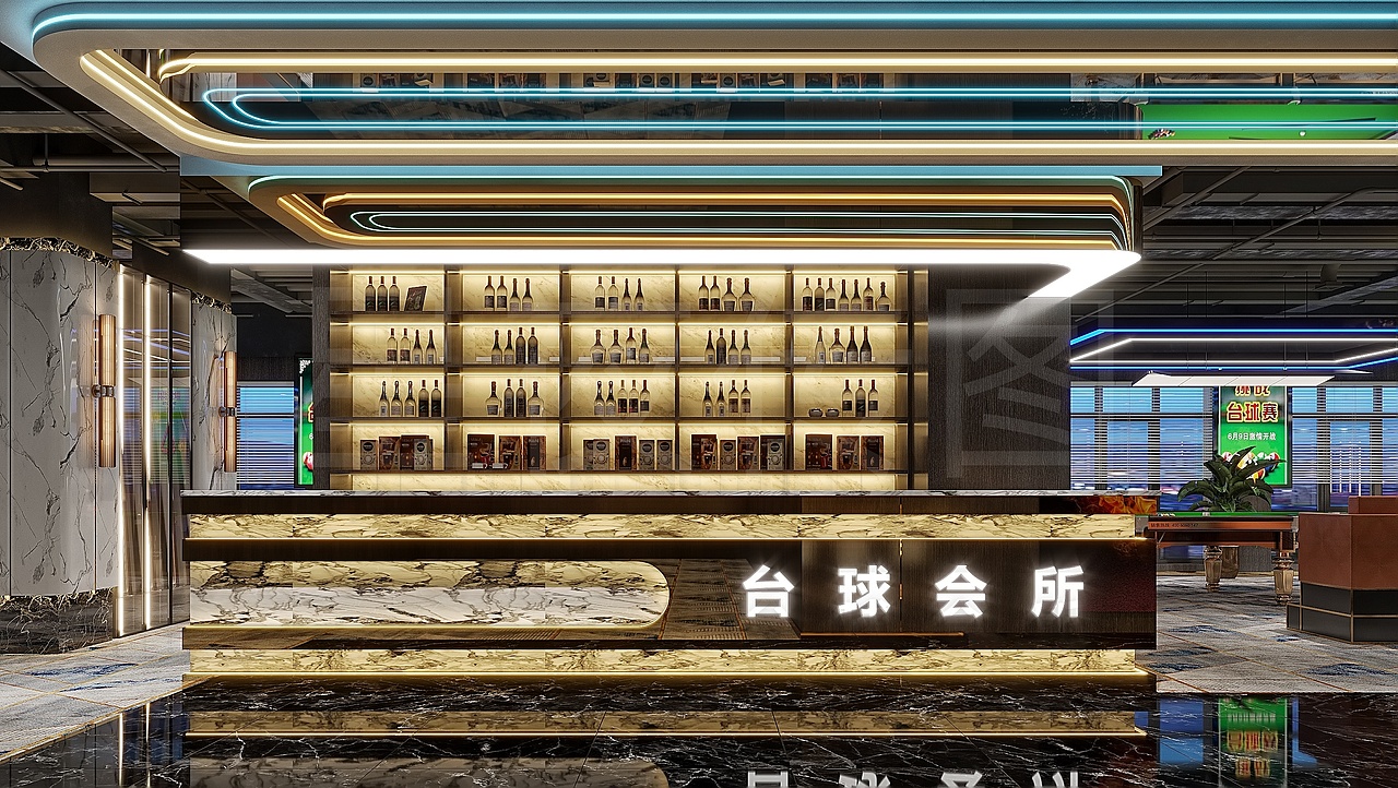 台球厅（图ZNDA2MTYwMTQ4） - 商业空间设计 - 站酷设计师玥玥18119679776原创素材 - 站酷ZCOOL