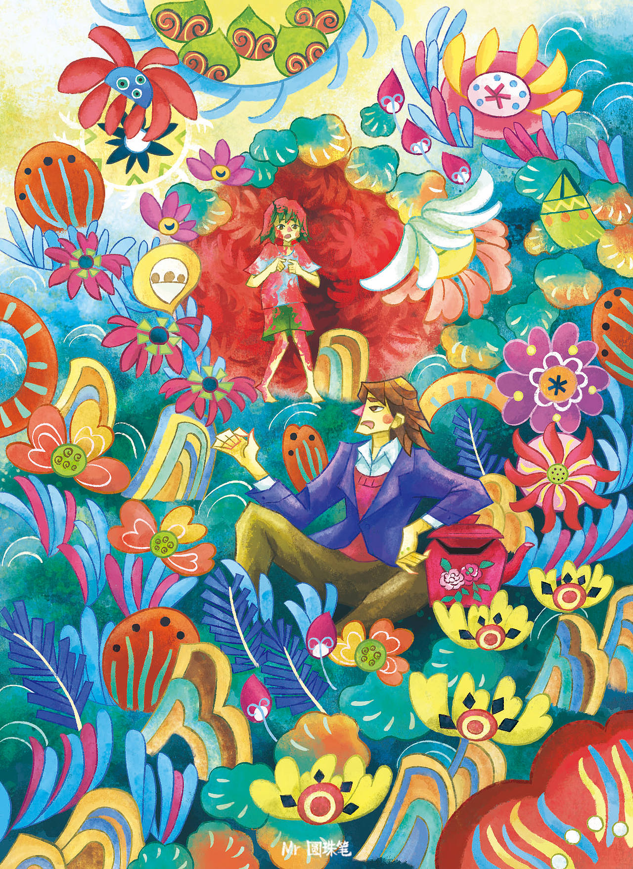 深海卡牌插图-珊瑚墟（图ZNDA2MTYxNzcy） - 商业插画 - 站酷设计师Mr圆珠笔原创素材 - 站酷ZCOOL