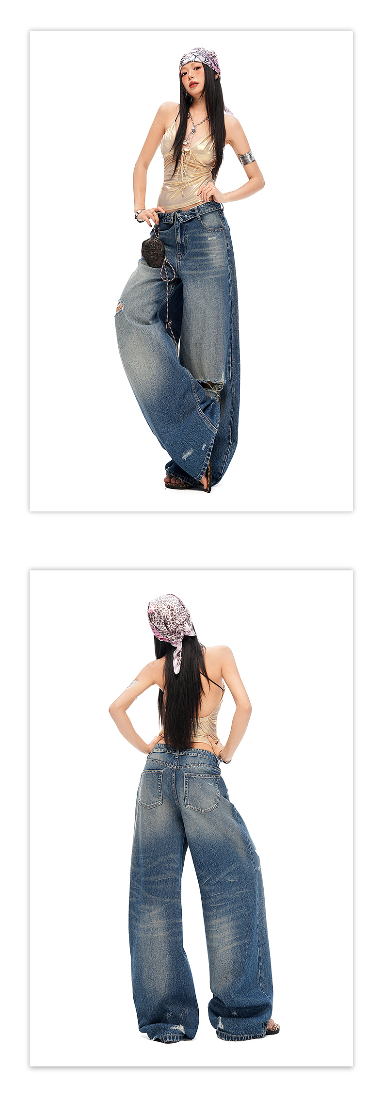 美式辣妹美式街头复古破洞牛仔裤详情排版海报模特拼图（图ZNDA2MTY1OTMy） - 电商 - 站酷设计师特务L原创素材 - 站酷ZCOOL