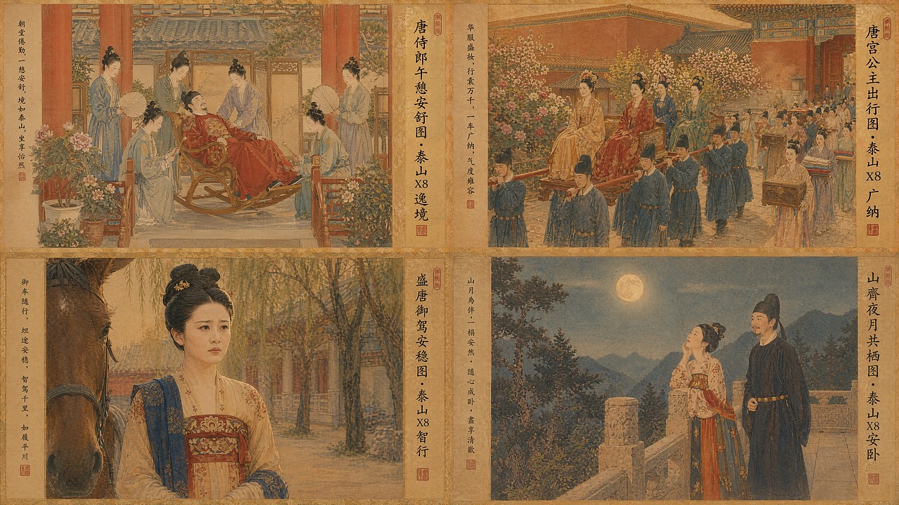 《千里盛唐，一车尽揽》（图ZNDA2MTczNDA4） - AI作品 - 站酷设计师Adu炫槿原创素材 - 站酷ZCOOL