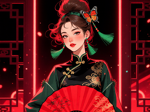 古韵踏节拍，心自赴繁花（个人主页-ZNzM1MjQ4MzY=） - 人物/生物 - 站酷设计师MuMu雯原创素材 - 站酷ZCOOL