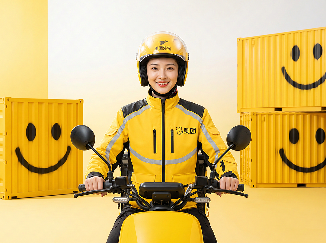 微笑赴归途，暖护一城烟火【美团黄衣服设计大赛】（图ZNDA2MTczNjcy） - 其他服装 - 站酷设计师MOV4原创素材 - 站酷ZCOOL