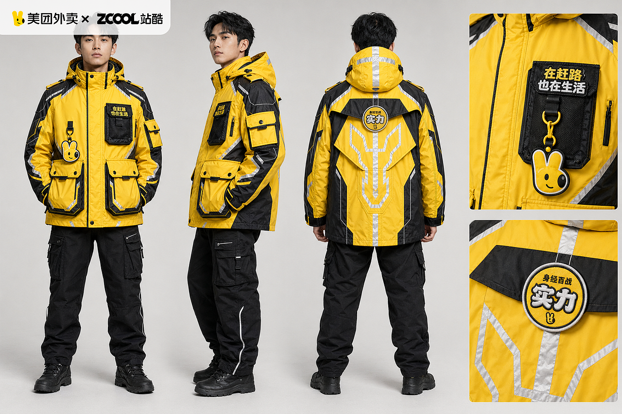 美团黄衣设计（乐趣光行者）（图ZNDA2MTc4ODI4） - 其他服装 - 站酷设计师冷水煮小野猪原创素材 - 站酷ZCOOL