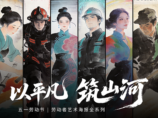 以平凡,筑山河 | 劳动者海报提示词