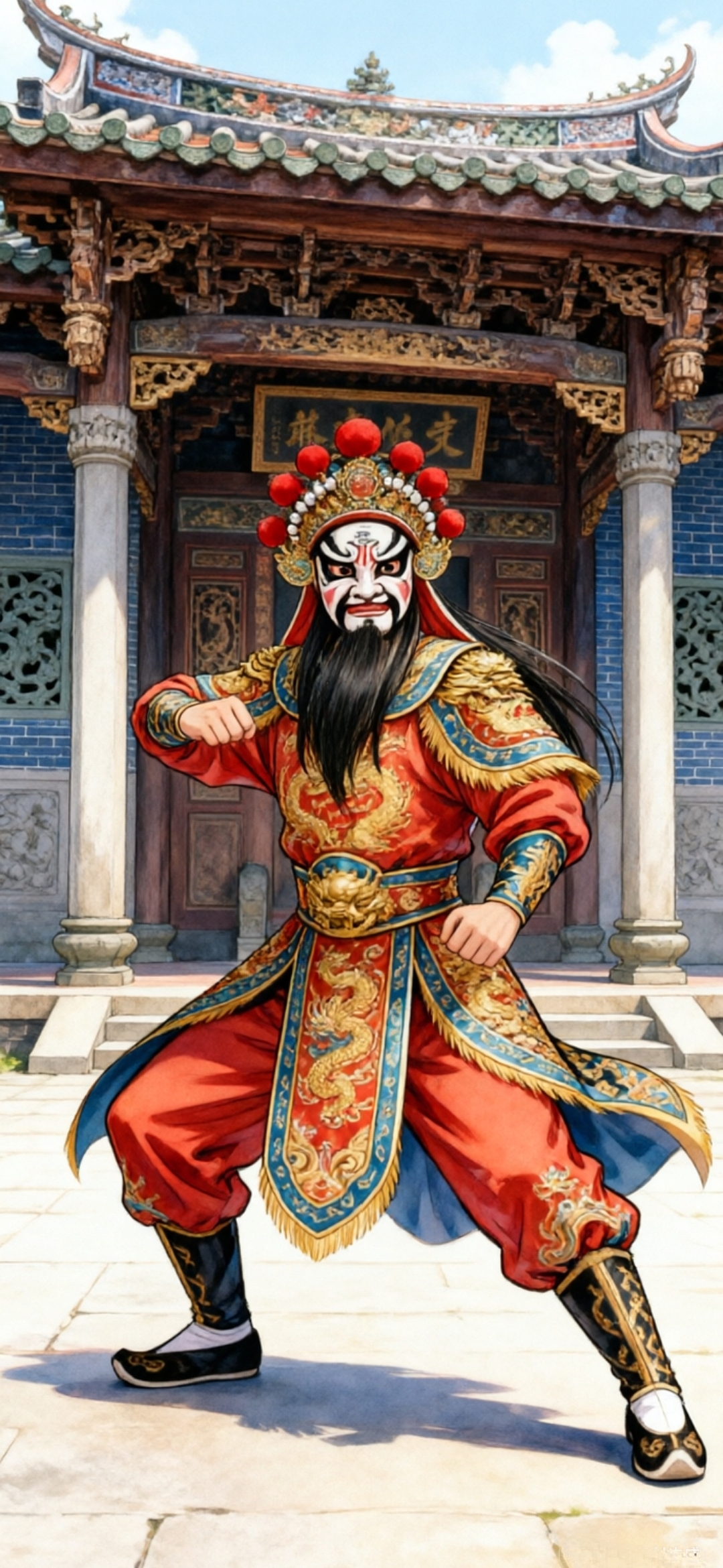 ：《国潮崛起 | 潮汕英歌舞 x 祠堂建筑概念设计（图ZNDA2MTgxNTMy） - 概念设定 - 站酷设计师小江潮汕老宅设计原创素材 - 站酷ZCOOL