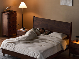 家具攝影｜胡桃木臥室系列電商視覺(jué)