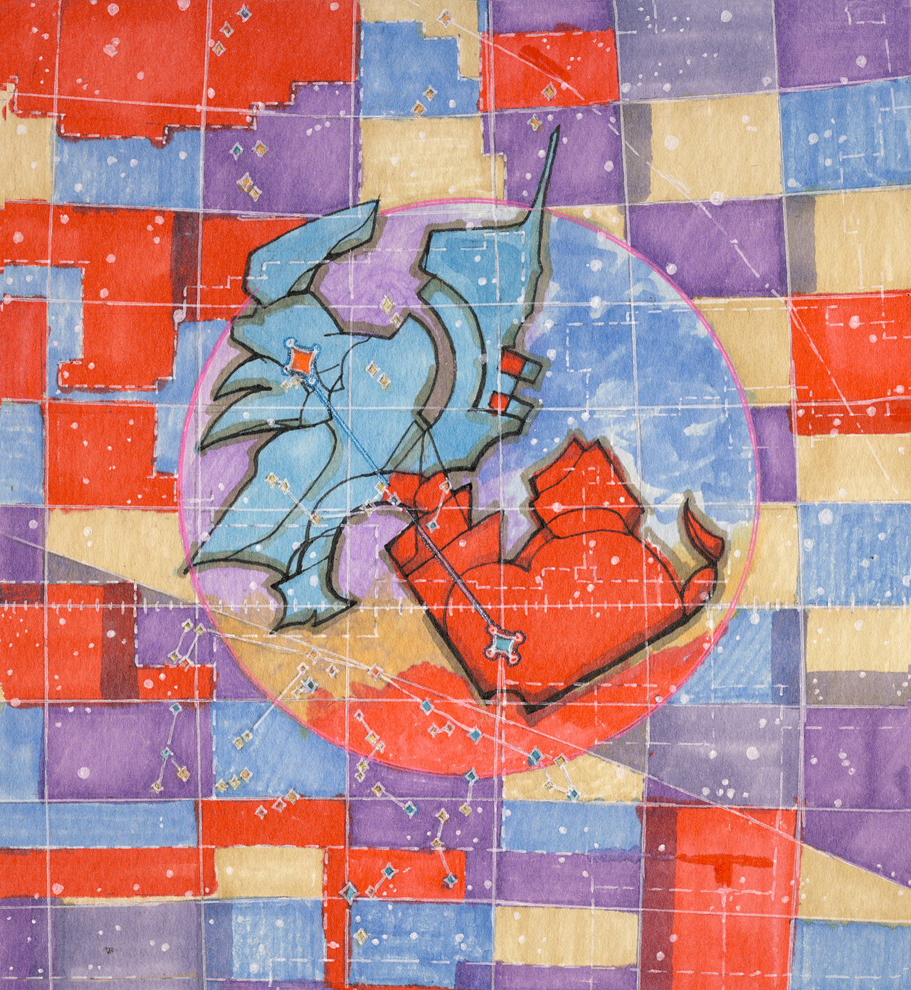 马克笔插画《二十八星宿之室火猪》（图ZNDA2MTg1MDQ0） - 创作习作 - 站酷设计师赛斯1976原创素材 - 站酷ZCOOL