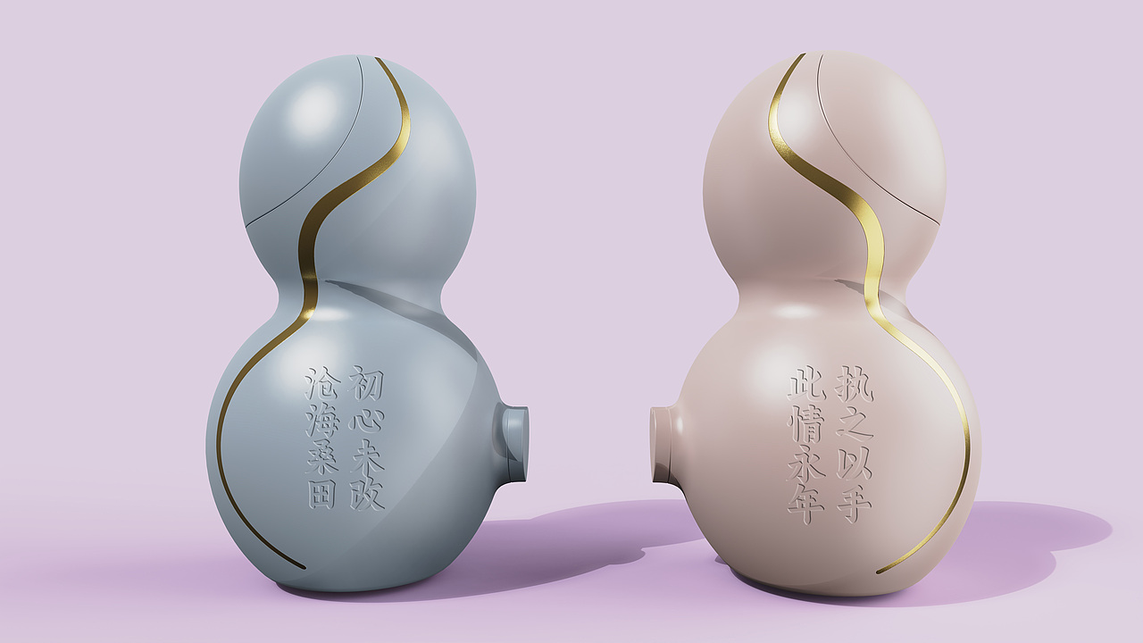 「合卺」葫芦情侣礼品（图ZNDA2MjAyMjU2） - 生活用品 - 站酷设计师nbawxs原创素材 - 站酷ZCOOL