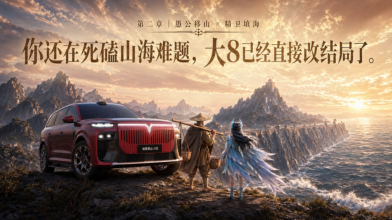 山海有尽，幸福有归-离谱的大8（图ZNDA2MjEwNDUy） - AI作品 - 站酷设计师MadnessJ沐沐原创素材 - 站酷ZCOOL