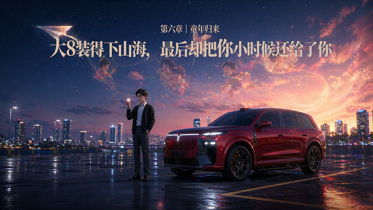 山海有尽，幸福有归-离谱的大8（图ZNDA2MjEwNDY0） - AI作品 - 站酷设计师MadnessJ沐沐原创素材 - 站酷ZCOOL