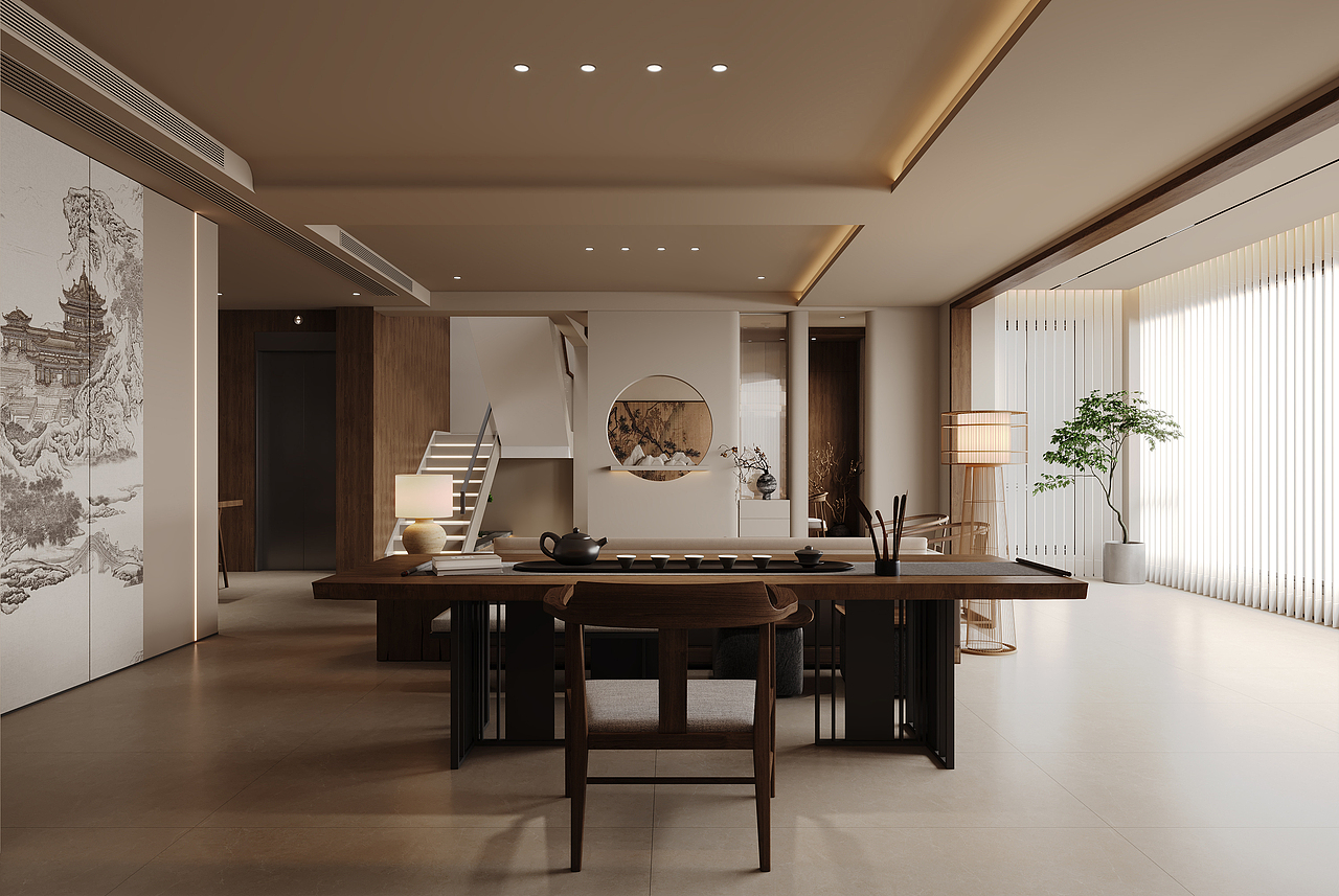 宋氏美学客餐厅效果图表现（图ZNDA2MjE2MDA0） - 家装设计 - 站酷设计师王彤ing原创素材 - 站酷ZCOOL