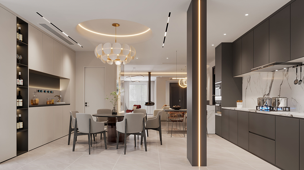 现代意式轻奢别墅（图ZNDA2MjE2NjAw） - 家装设计 - 站酷设计师是丽丽啊wink原创素材 - 站酷ZCOOL