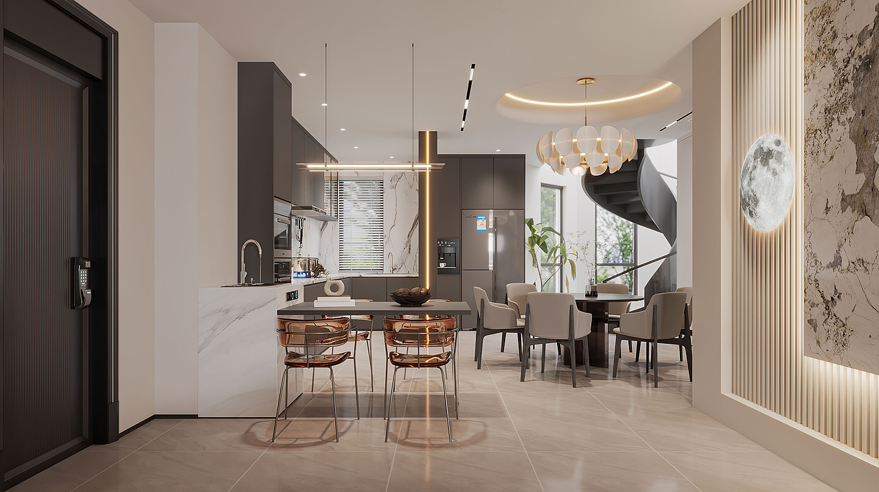 现代意式轻奢别墅（图ZNDA2MjE2NjA0） - 家装设计 - 站酷设计师是丽丽啊wink原创素材 - 站酷ZCOOL