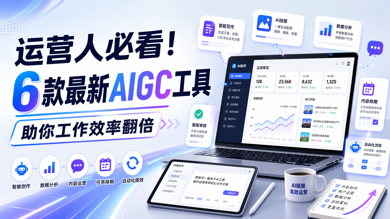 运营人必看！6款最新AIGC工具，助你工作效率翻倍（图ZMTU1NzYzMDQ=） - 资讯 - 站酷设计师摹客设计云原创素材 - 站酷ZCOOL