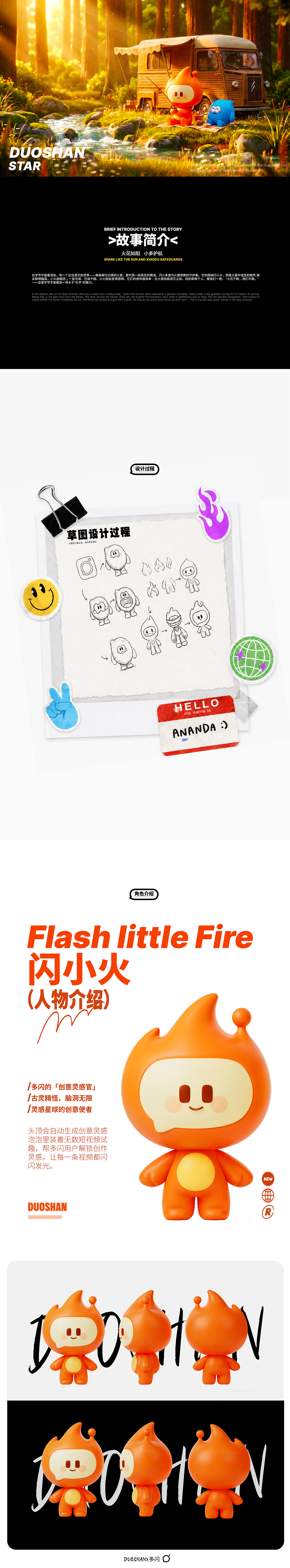 多闪IP形象设计｜闪小火 & 闪小多（图ZNDA2MjQwMDMy） - IP形象 - 站酷设计师孟阳贰吾原创素材 - 站酷ZCOOL