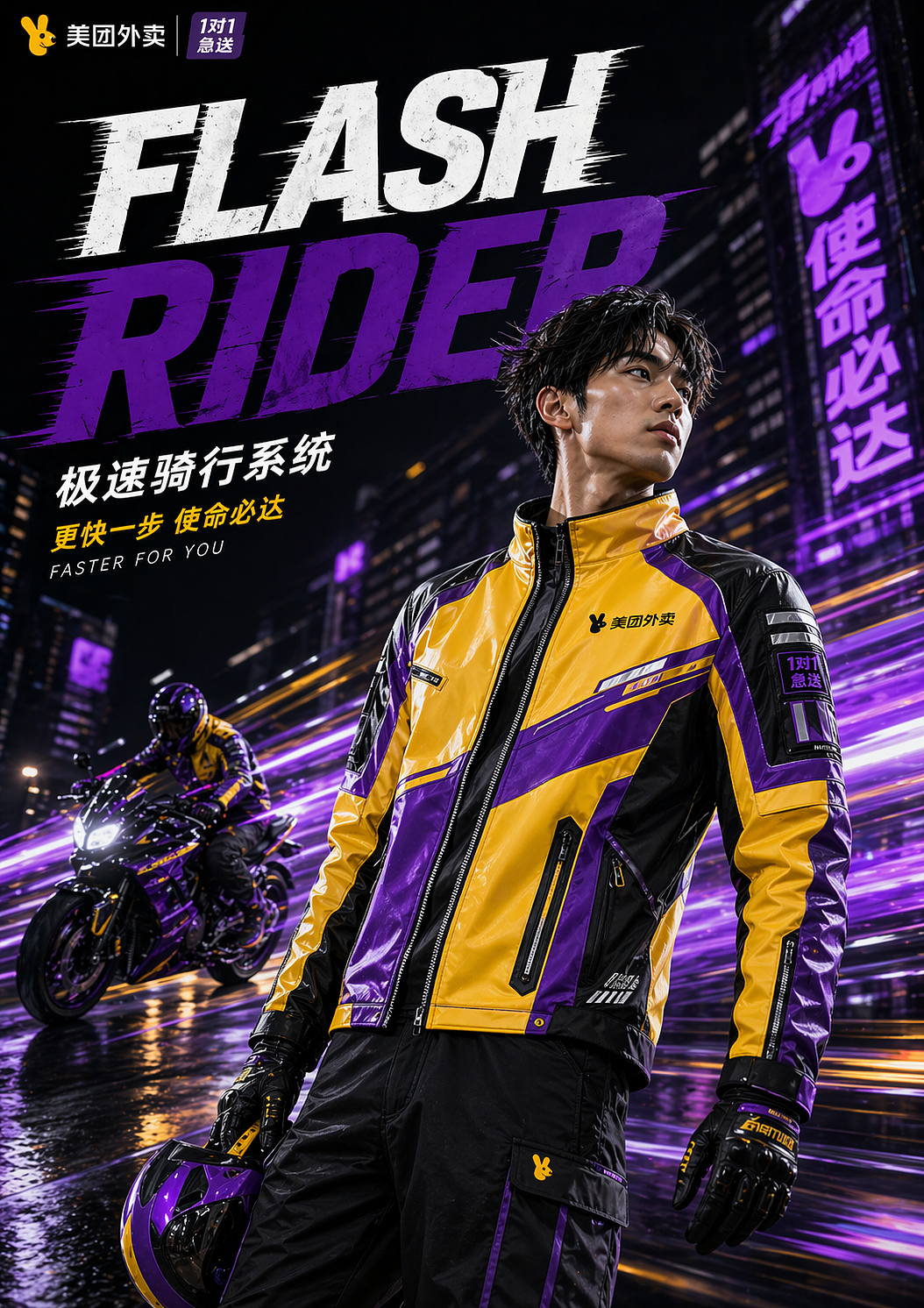 FLASH RIDER 城市追风者・使命必达（图ZNDA2MjQ4MDY0） - AI作品 - 站酷设计师Z285990739原创素材 - 站酷ZCOOL