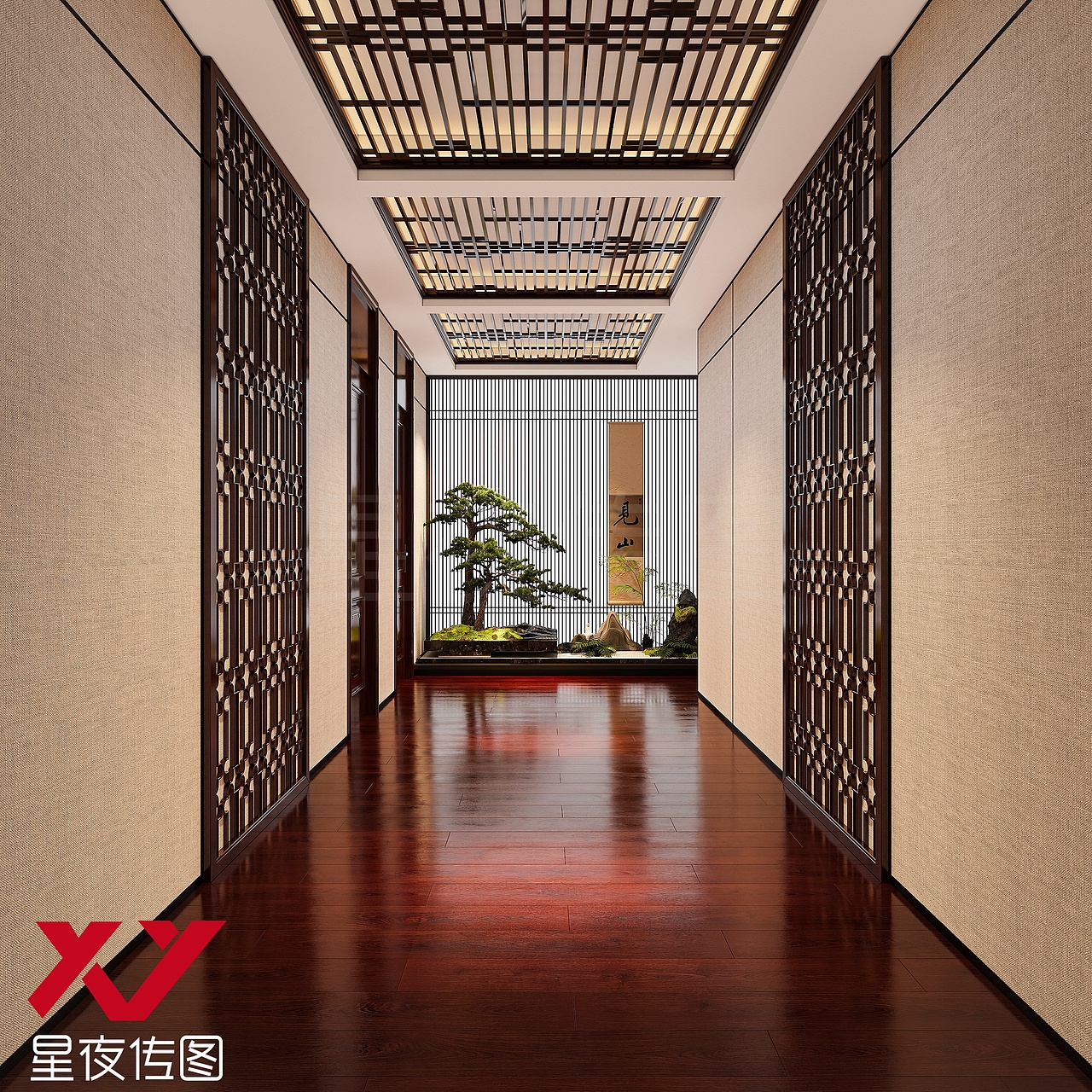 新中式走廊设计（图ZNDA2MjUwNzY4） - 家装设计 - 站酷设计师白甜啊原创素材 - 站酷ZCOOL