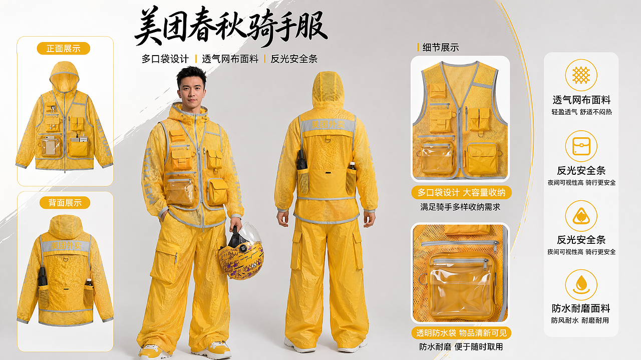 全域守护 | 美团骑手四季制服设计(图ZNDA2MjU2OTEy) - AI作品 - 站酷设计师画画的橙子君原创素材 - 站酷ZCOOL