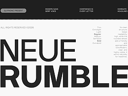 8字重現(xiàn)代簡約優(yōu)雅畫冊排版標(biāo)題無襯線英文字體家族