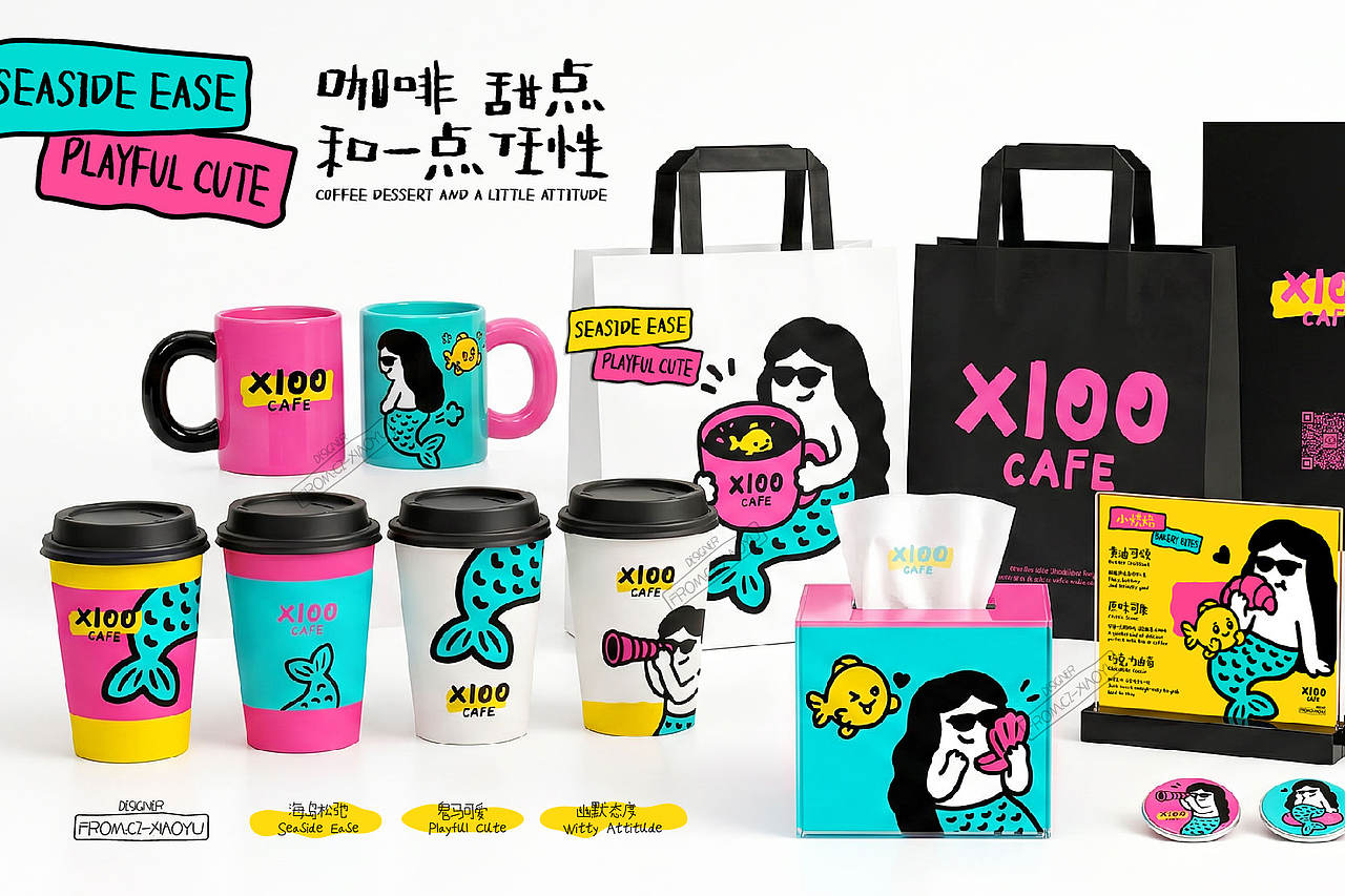 原创品牌视觉设计-趣味卡通美人鱼（图ZNDA2MjczMzA0） - 品牌 - 站酷设计师CZxiaoyu原创素材 - 站酷ZCOOL