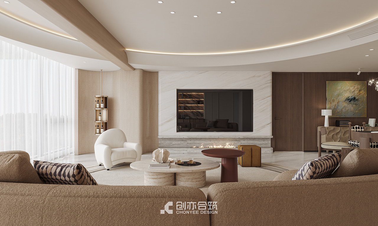 创亦合筑CHONYEE DESIGN｜长沙·招商江山境 225平（图ZNDA2MzA1ODky） - 家装设计 - 站酷设计师创亦合筑全案设计原创素材 - 站酷ZCOOL