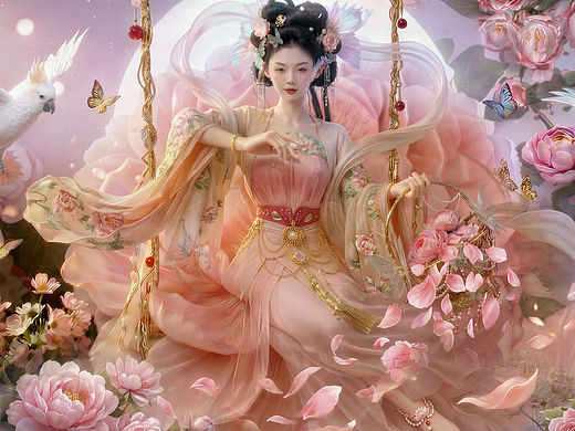 数字动态海报 l 贺花神 牡丹仙子🧚‍♀️