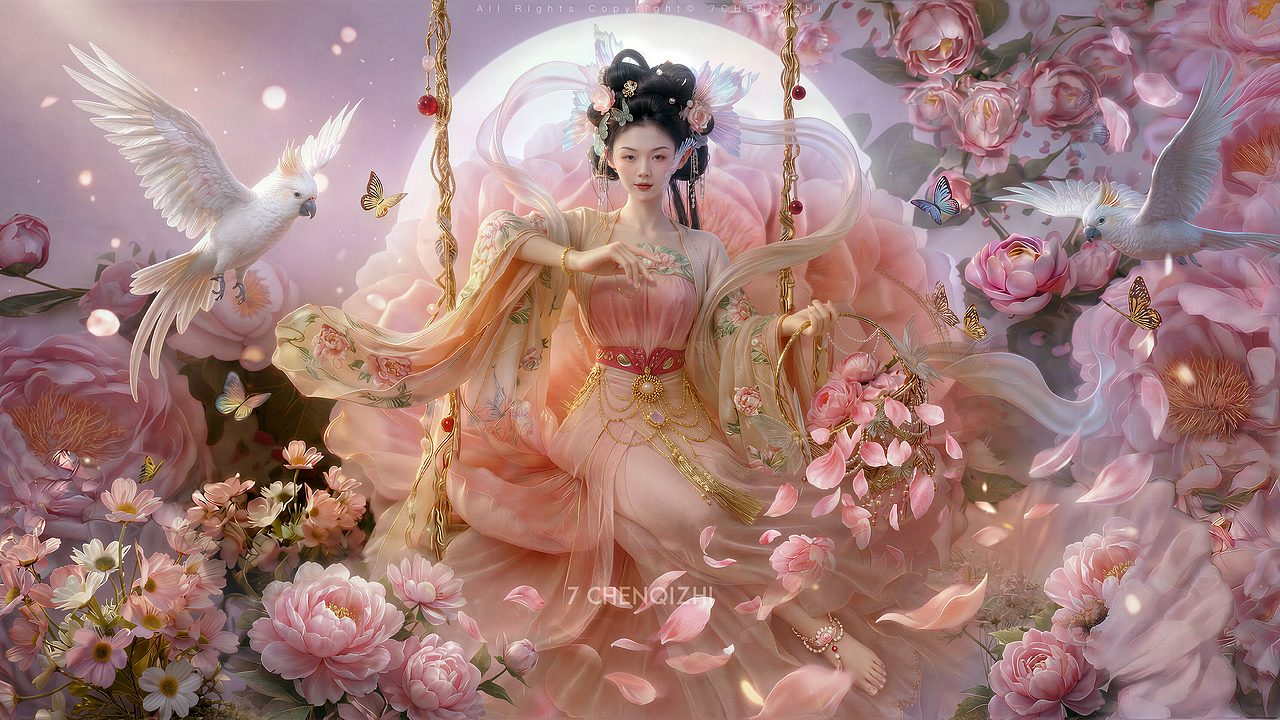 数字动态海报 l 贺花神 牡丹仙子🧚‍♀️（图ZNDA2MzEyOTg4） - AI作品 - 站酷设计师7CHENQIZHI琦之原创素材 - 站酷ZCOOL